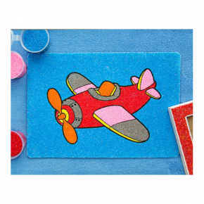Трафарет для раскраски песком Самолет S3 - изображение 2 - интернет-магазин tricolor.com.ua